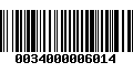 Código de Barras 0034000006014