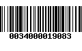 Código de Barras 0034000019083