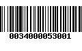 Código de Barras 0034000053001