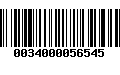 Código de Barras 0034000056545