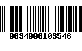 Código de Barras 0034000103546