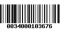 Código de Barras 0034000103676