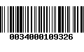 Código de Barras 0034000109326