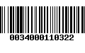 Código de Barras 0034000110322