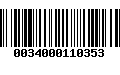 Código de Barras 0034000110353