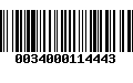 Código de Barras 0034000114443