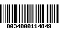 Código de Barras 0034000114849