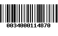 Código de Barras 0034000114870