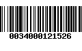 Código de Barras 0034000121526