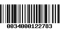 Código de Barras 0034000122783