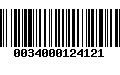 Código de Barras 0034000124121