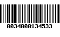 Código de Barras 0034000134533