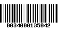 Código de Barras 0034000135042