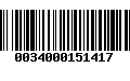 Código de Barras 0034000151417