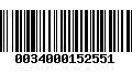 Código de Barras 0034000152551