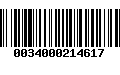 Código de Barras 0034000214617