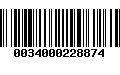 Código de Barras 0034000228874