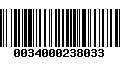 Código de Barras 0034000238033