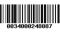 Código de Barras 0034000248087