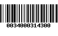 Código de Barras 0034000314300