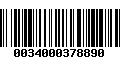 Código de Barras 0034000378890