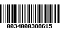 Código de Barras 0034000388615