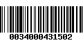 Código de Barras 0034000431502