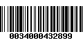 Código de Barras 0034000432899