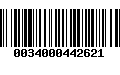 Código de Barras 0034000442621