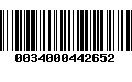 Código de Barras 0034000442652