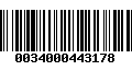 Código de Barras 0034000443178