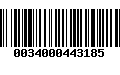 Código de Barras 0034000443185