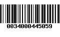 Código de Barras 0034000445059