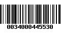 Código de Barras 0034000445530