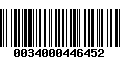 Código de Barras 0034000446452