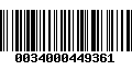 Código de Barras 0034000449361