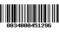 Código de Barras 0034000451296