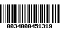 Código de Barras 0034000451319