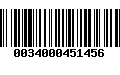 Código de Barras 0034000451456