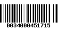 Código de Barras 0034000451715