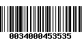 Código de Barras 0034000453535