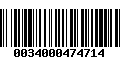Código de Barras 0034000474714