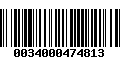 Código de Barras 0034000474813