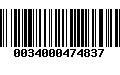 Código de Barras 0034000474837