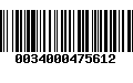 Código de Barras 0034000475612