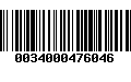 Código de Barras 0034000476046