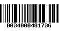 Código de Barras 0034000481736