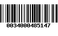 Código de Barras 0034000485147