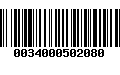 Código de Barras 0034000502080