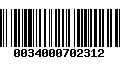 Código de Barras 0034000702312